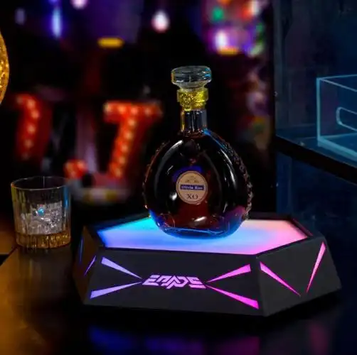 充光酒座 发光酒座酒吧ktv夜店深渊激光头底座xo香槟洋酒led充电展示