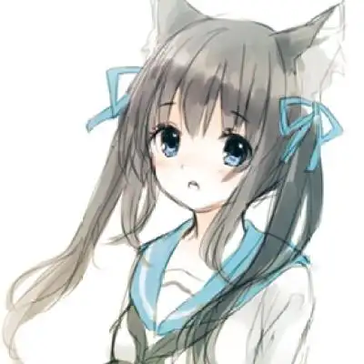 二次元猫耳萌妹子头像