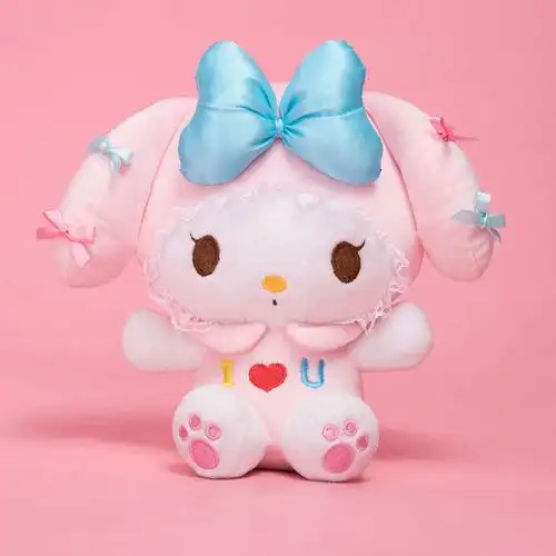 my melody美乐蒂 粉色可爱毛绒兔兔迷你女生卡通公仔布娃娃玩偶