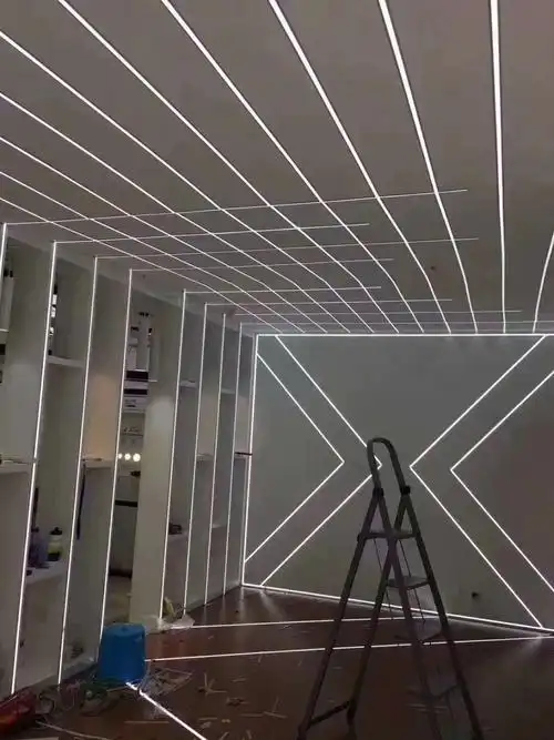 欧普侍led线型灯线条灯嵌入式灯槽铝槽明装暗装线性灯灯带黑色线形灯