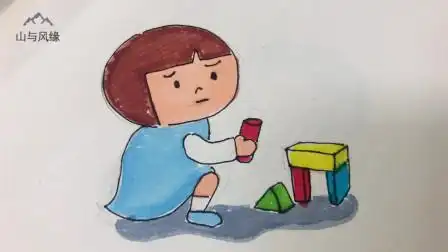 小时候最爱堆积木啦,大神教你画堆积木的简笔画,非常容易哟!