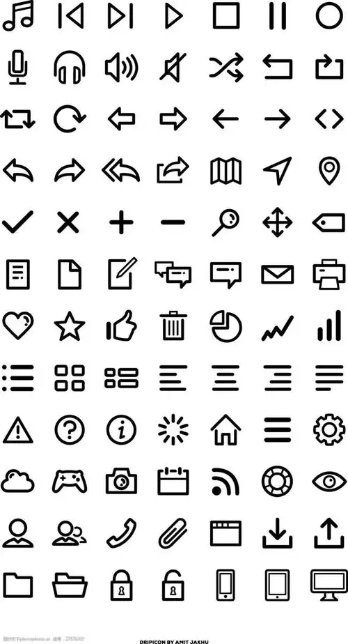 简易图标设计矢量图素材