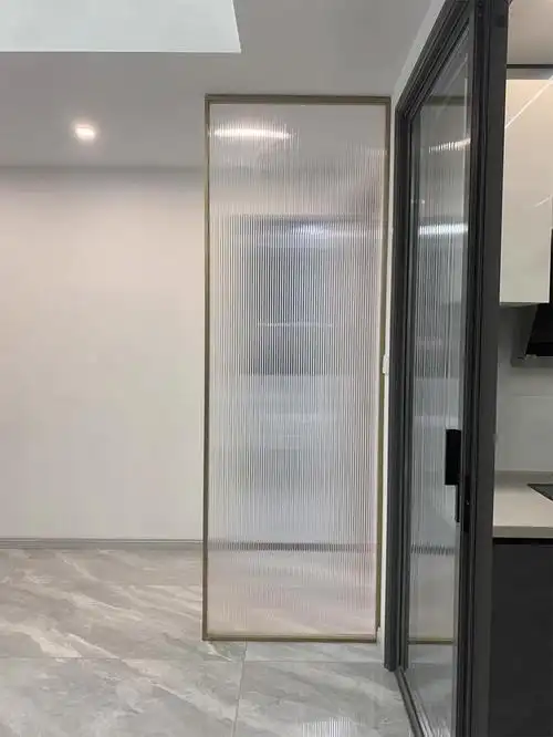 定制极简入户夹丝隔断屏风超白长虹钢化玻璃隔断餐客厅现代轻奢