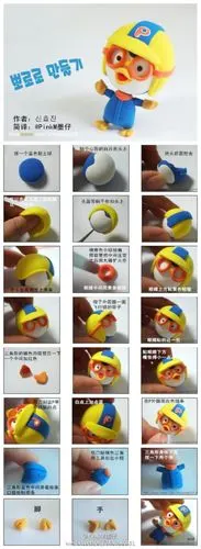 【超轻粘土教程】pororo by:@pinkm墨仔
