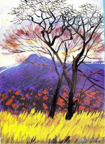 冷暖对比画图片水粉画冷暖对比色彩水粉画2013水粉1-冷暖色对比(1)