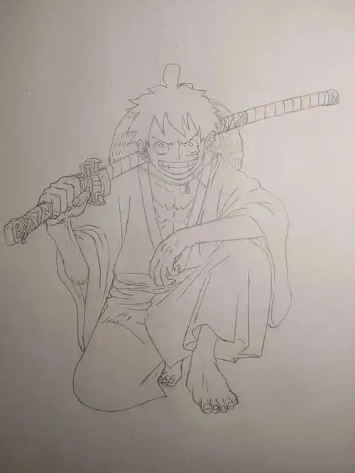 海贼王路飞线稿