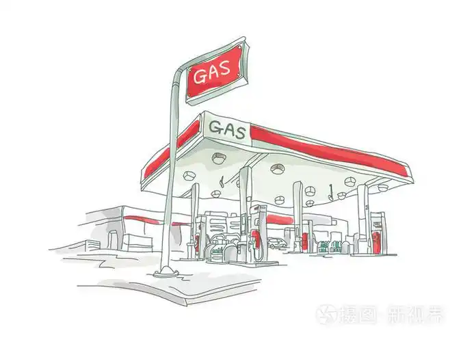 加油站矢量图插画-正版商用图片05a5i9-摄图新视界