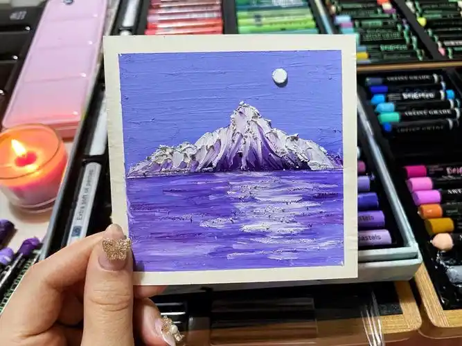 重彩油画棒风景