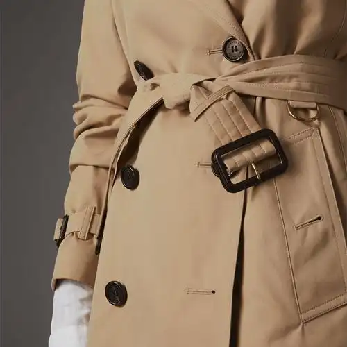 burberry/博柏利 女装风衣经典trench系列女士蜂蜜色短款肯辛顿版型棉