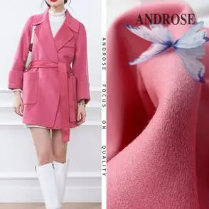 美利奴羊毛面料 秋冬大衣毛料 双面粗纺素色羊绒双面呢面料-阿里巴巴