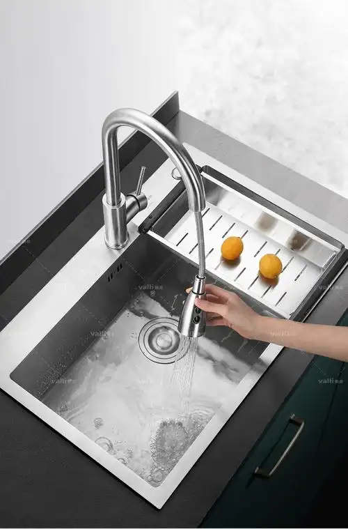 华帝卫浴厨房水槽手工盆大槽单槽水池加厚304不锈钢洗碗槽洗菜盆