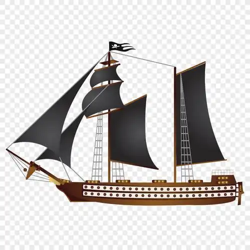 手绘航海复古帆船矢量设计素材元素素材png格式_设计素材免费下载_vrf