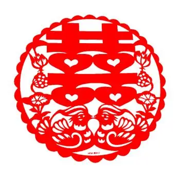 贴喜字婚房装饰布置 卡通窗花婚礼门贴双喜子创意结婚庆用品创意家居