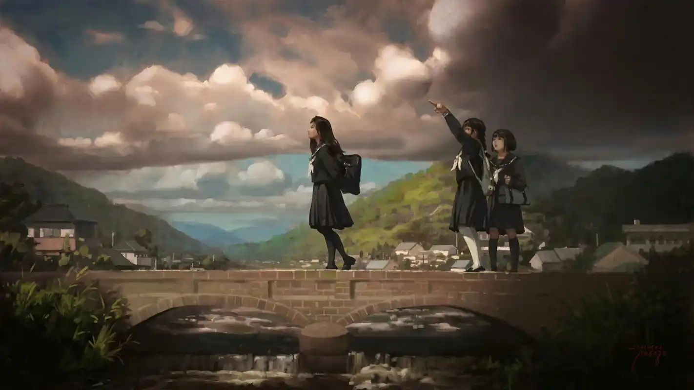 画师enze动漫人物场景作品欣赏,展现了岛国少年的校园生活.