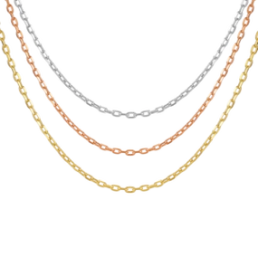 谢瑞麟tsl18k金项链女款素链简约细链彩金玫瑰金锁骨链ag071k红链长约