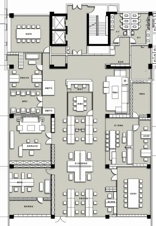 「简作」极简风办公室让工作轻松自如
