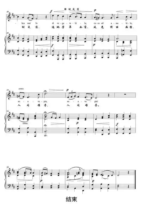 绿树成荫ad正谱乐谱