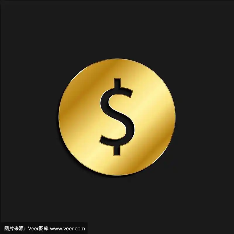 商业项目,产业创业的黄金图标.矢量插图的金色黑暗的背景.