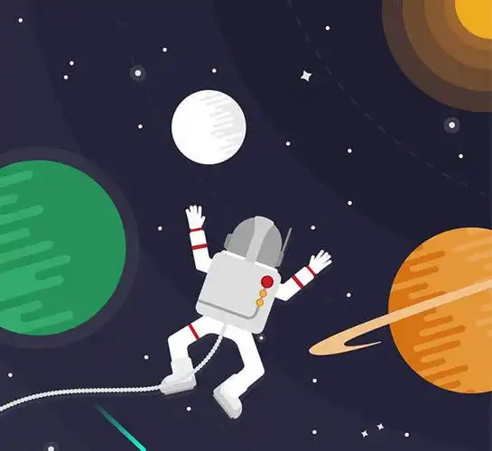 图品汇 设计元素 卡通手绘 太空漫步的宇航员上图作品的源文件由图品