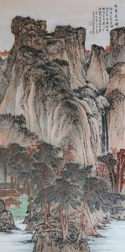 国画豪迈秀美入佳境高顺岭山水画近作欣赏