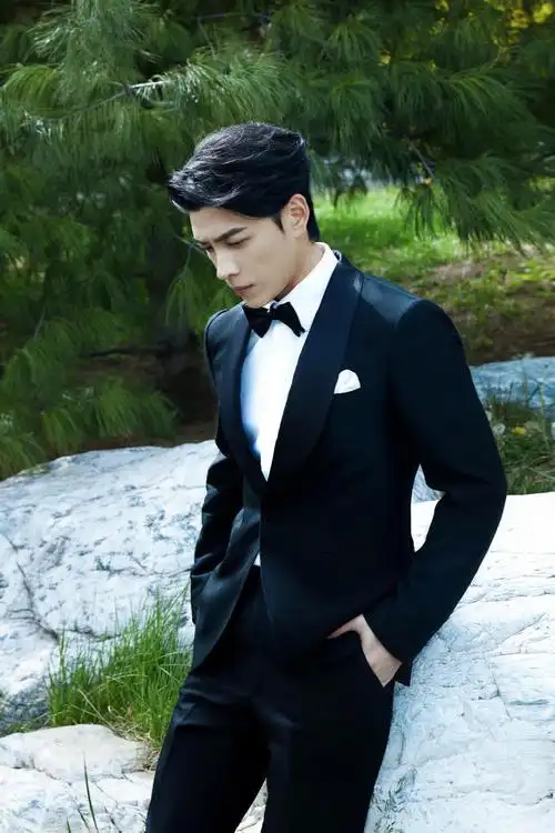 北影节开幕红毯#北影节开幕红毯里面的洪尧一身黑色西装造型可真的是