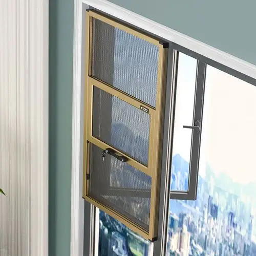 纱窗季候风防盗窗纱一体框中框架金刚推拉式平纱窗