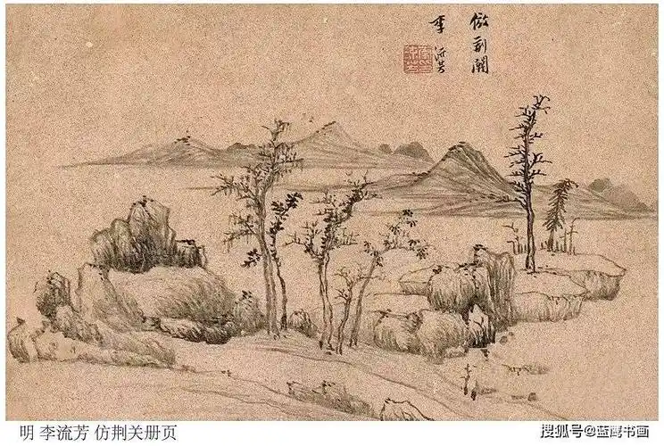 原创著名画家杨林山水画学习从芥子园开始