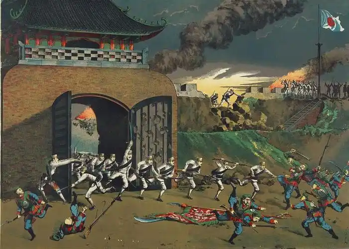 日军描绘八国联军侵华的漫画