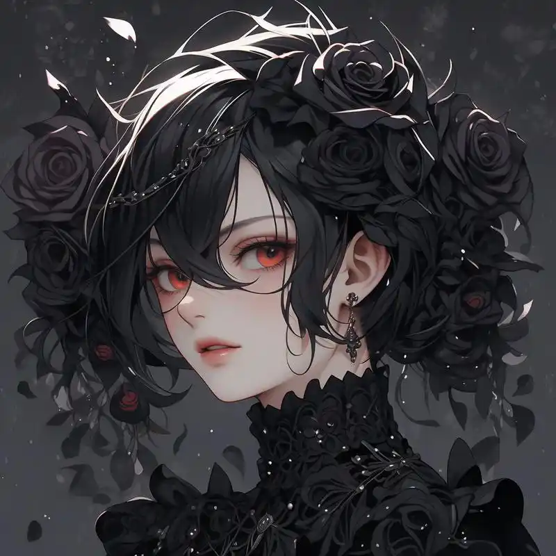 霸气黑玫瑰头像🌹|暗黑系玫瑰女王