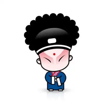 国粹京剧q版人物:萌版情侣头像精美动漫