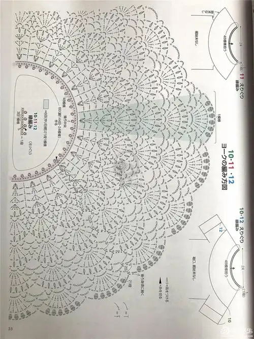 锦书 从上往下编织女士钩针育克短袖衫