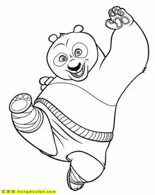 尝试不同的涂色方式12张动画电影功夫熊猫2卡通涂色图片下载