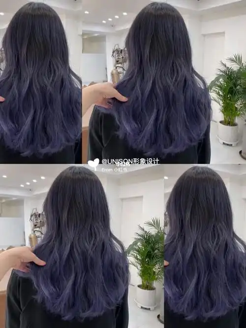 绝美吖2021好看到窒息的星空蓝发尾染发色