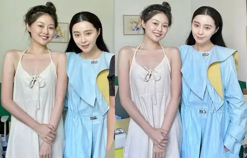 与网红晚晚同框 范冰冰纯素颜皮肤白皙曝光真实颜值