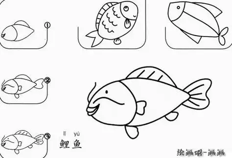 鱼的简笔画笔画