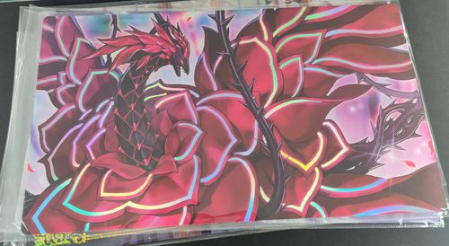 【黑猫卡牌】游戏王-卡垫- 红莲蔷薇龙 牌垫 闪垫