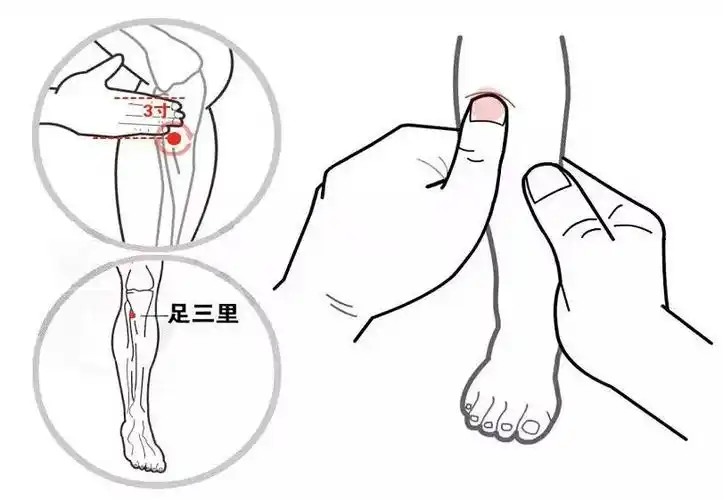 揉足三里,200次
