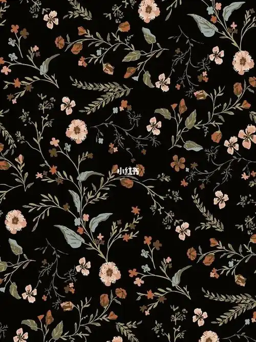第56期复古色调花卉图案面料印花