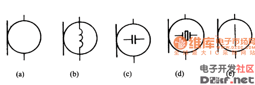 图2的 (b),(c),(b),(e)为旧图形符号,传声器在电路中用 "b"或