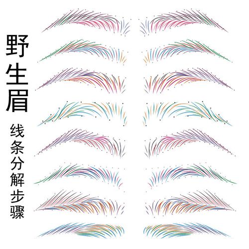 野生眉练习册线条临摹练习本半永久画眉毛练眉册新手学纹绣教材书