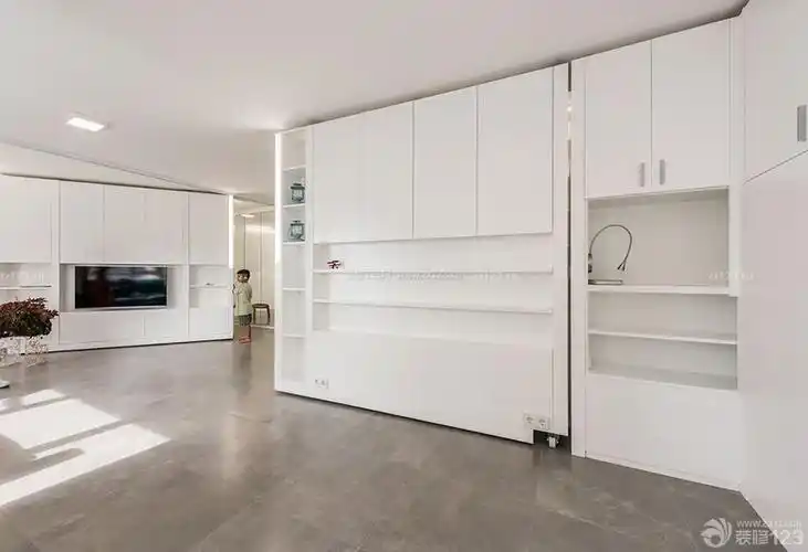 80多平米的房子白色家具装修图片_装修123效果图