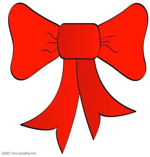 蝴蝶结简笔画步骤彩色