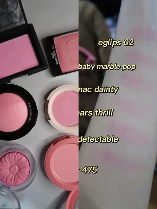 真的是娇俏粉紫色,不发白,粉色紫色平衡得很好,之前这类腮红最喜欢的