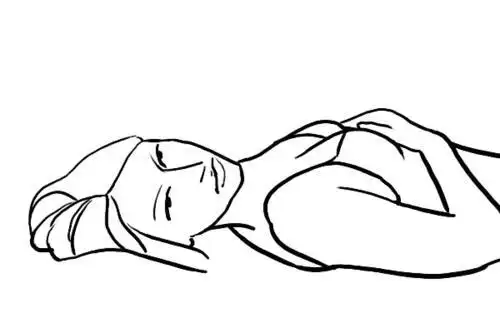人物躺在地上的简笔画