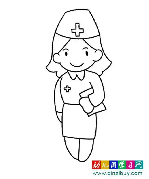 和蔼可亲的护士简笔画