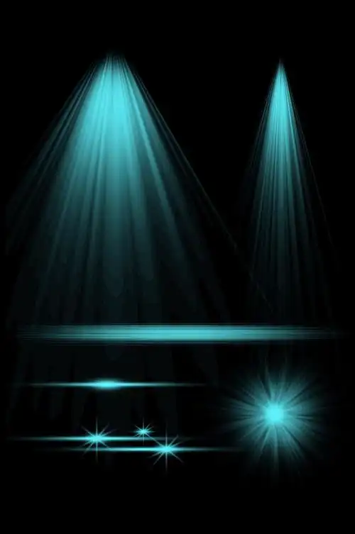 点光线光射线光灯光光影光照效果免扣元素