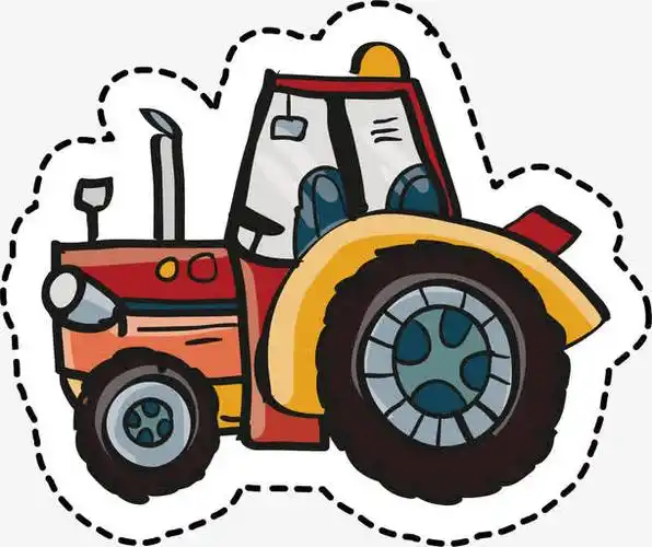 卡通拖拉机矢量