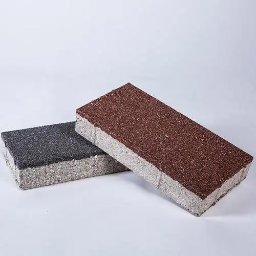 透水砖又称多孔砖,渗花砖,盲道砖,是采用瓷质材料或陶质镶块经成型后