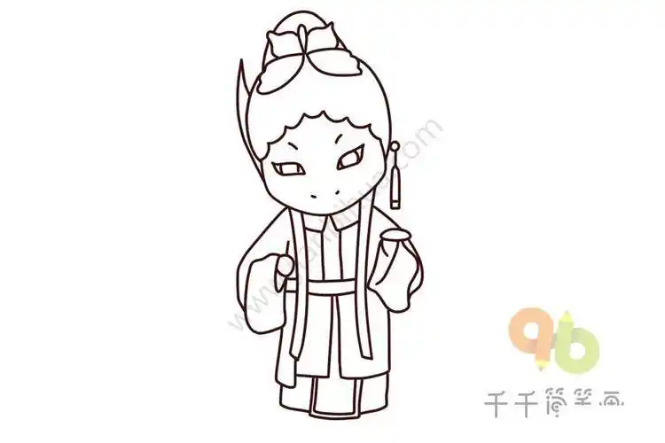 经典戏曲人物q版简笔画