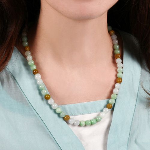 天然原矿翡翠项链女款多宝颈饰提珠女友母亲颈饰